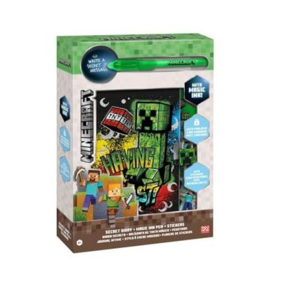 Diário com caneta mágica e autocolantes Minecraft