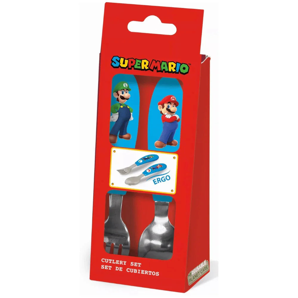 2 talheres ergonómicos Super Mario Brothers