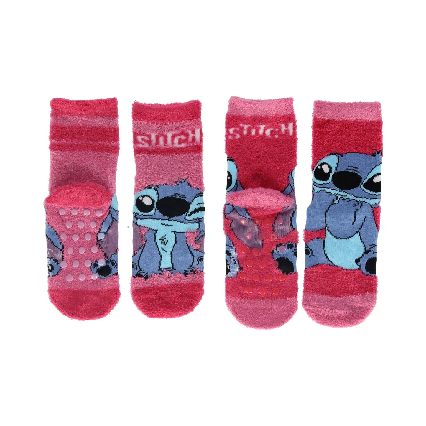 2 pares de meias antiderrapantes Stitch - BONECADA