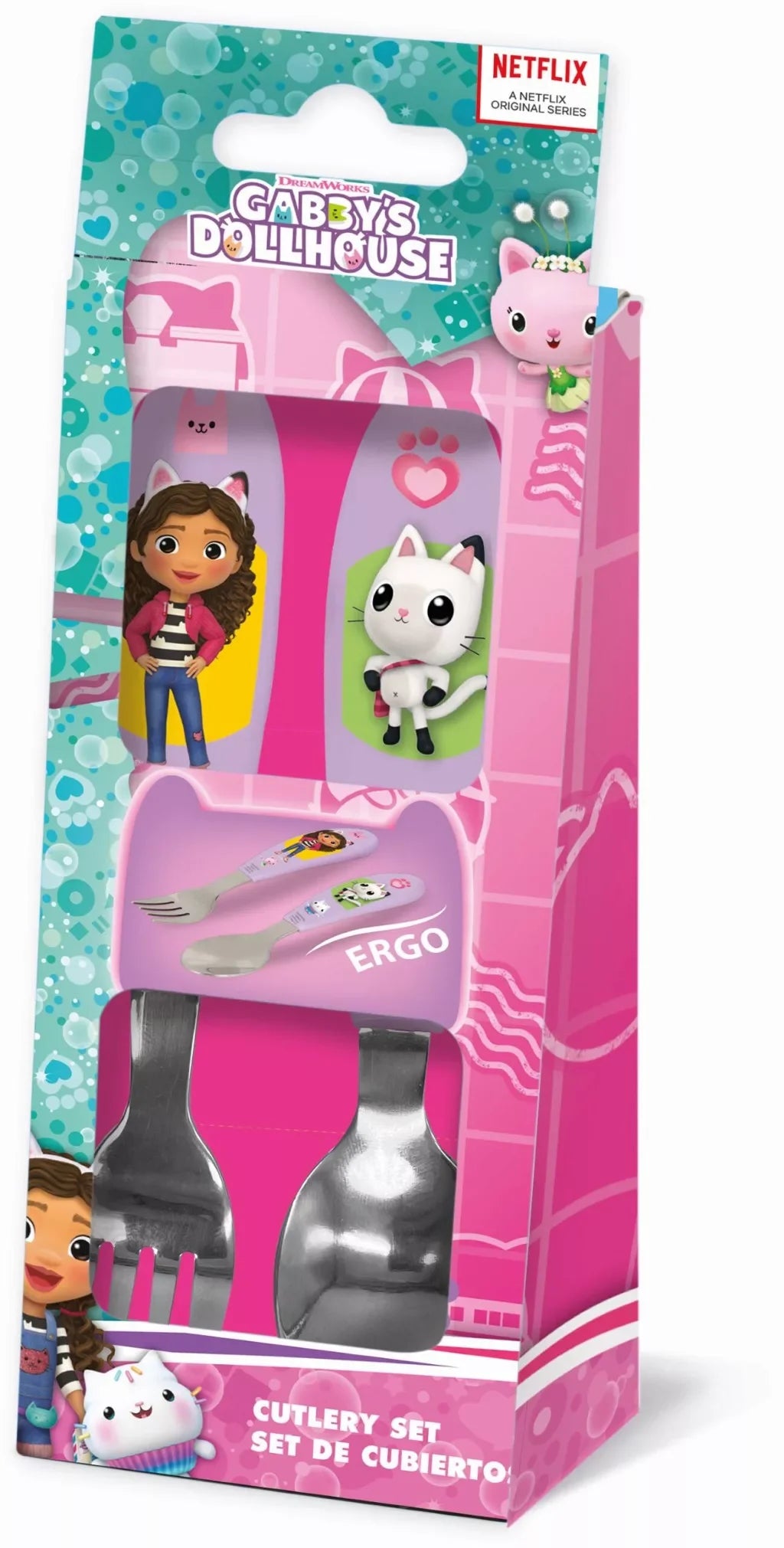 2 talheres ergonómicos Gabby Wonderland - BONECADA