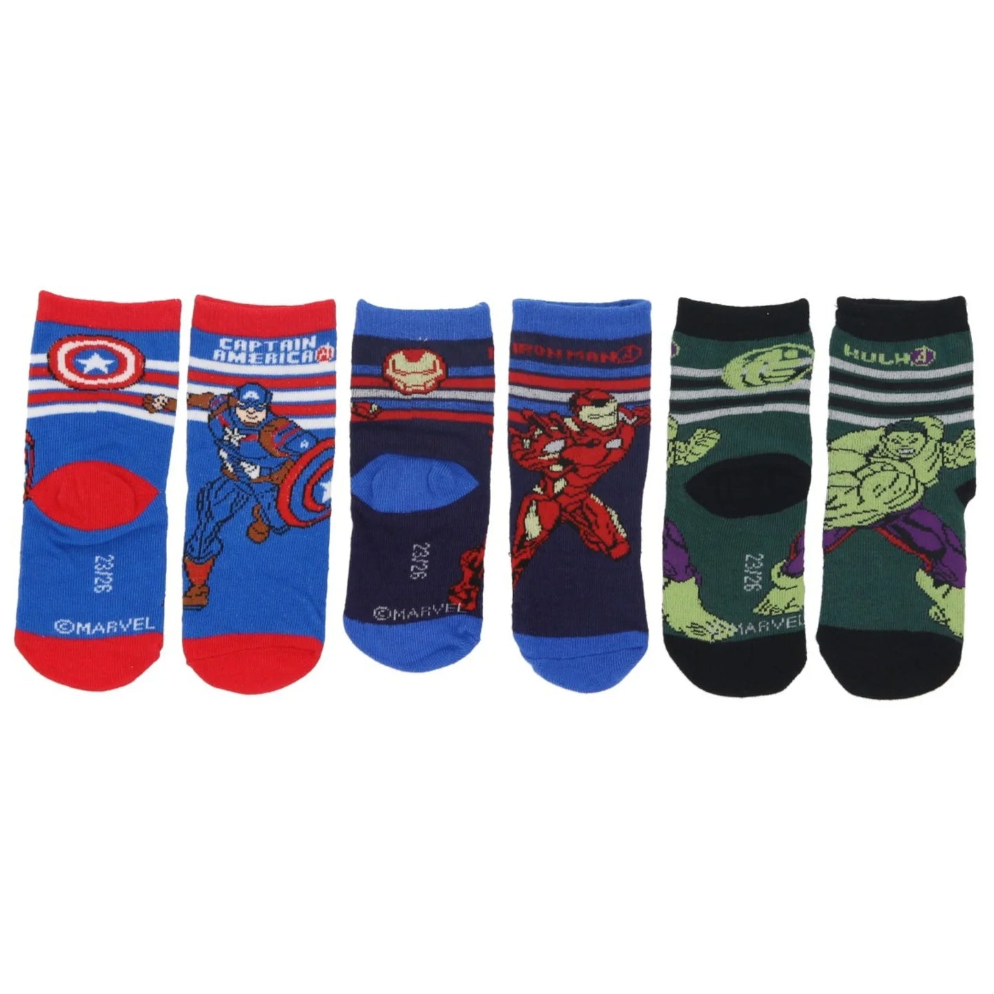 3 pares de meias Avengers - BONECADA