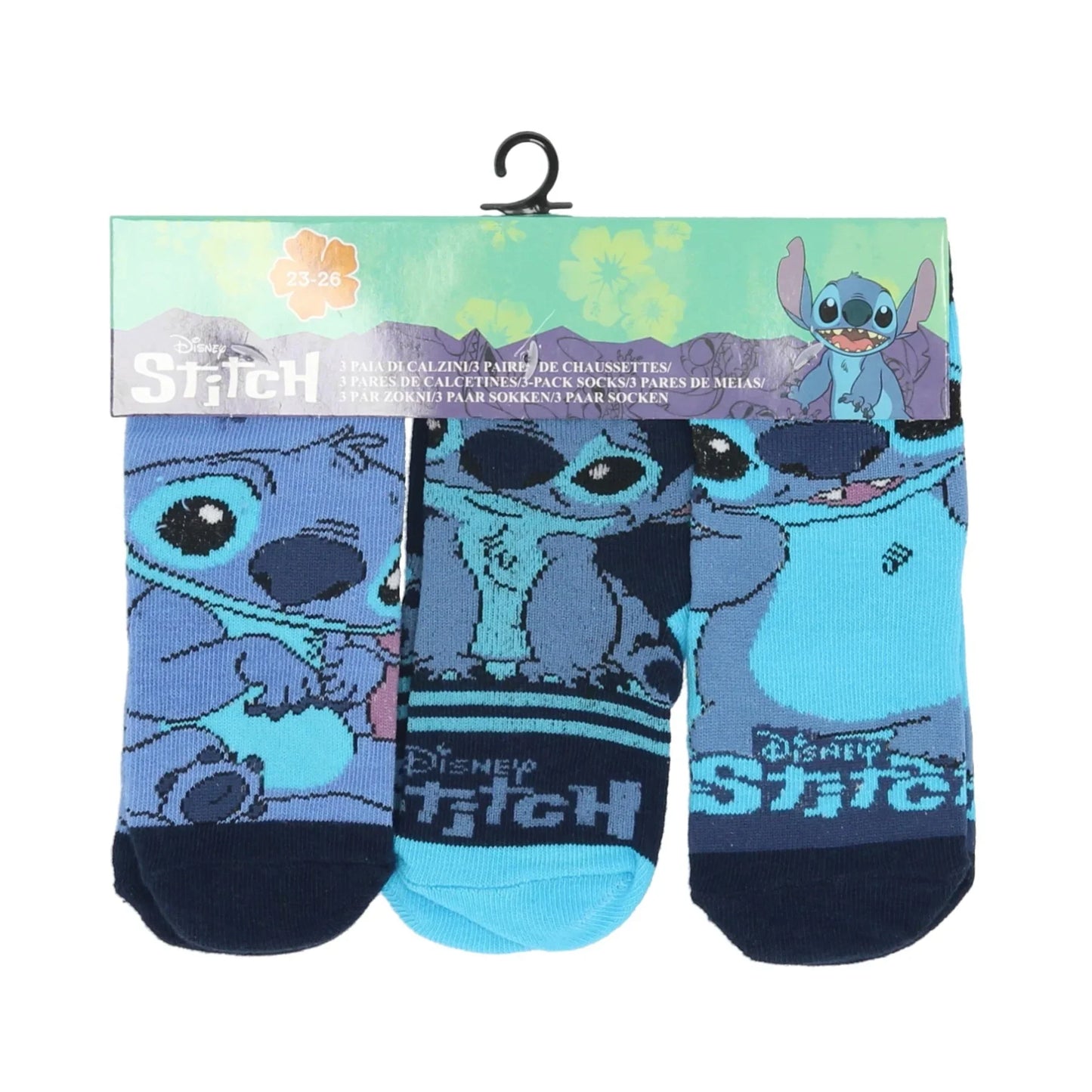 3 pares de meias Stitch - BONECADA
