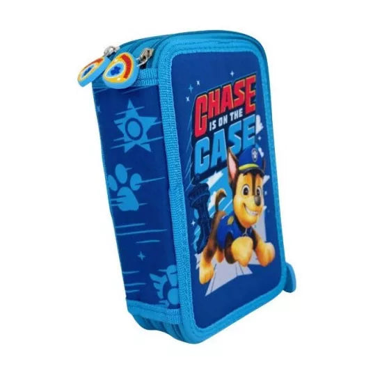 Conjunto Escolar Patrulha Pata Chase com estojo triplo
