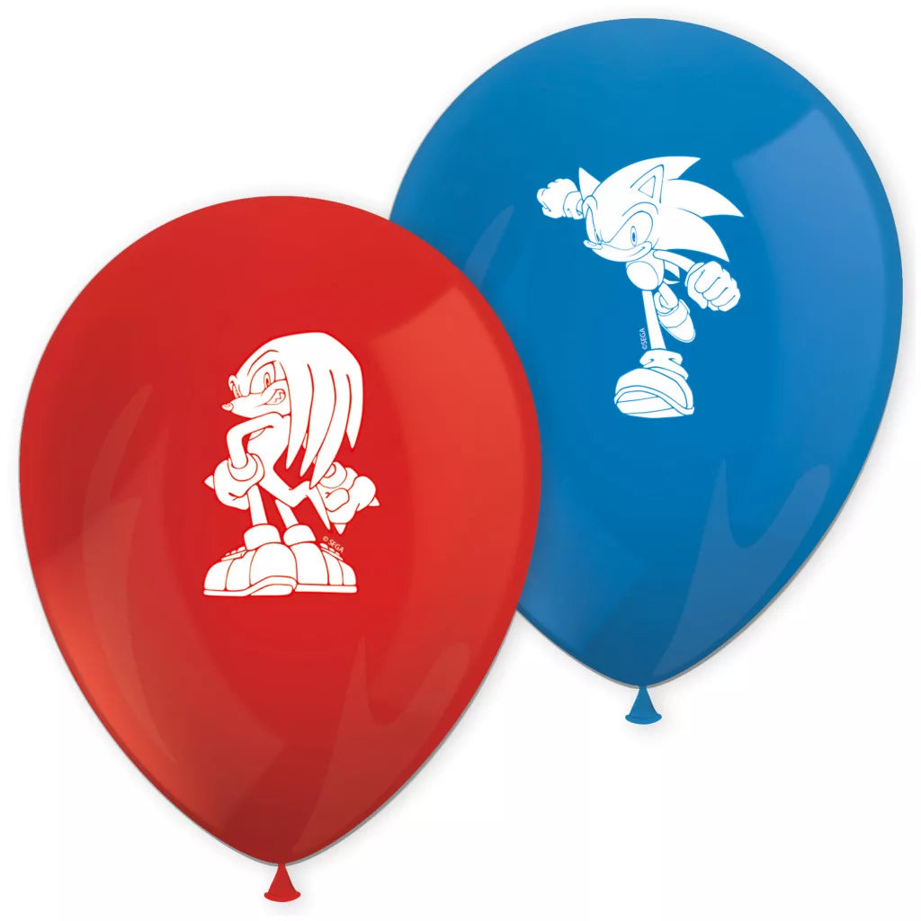 Balões de festa Sonic (8 unidades)