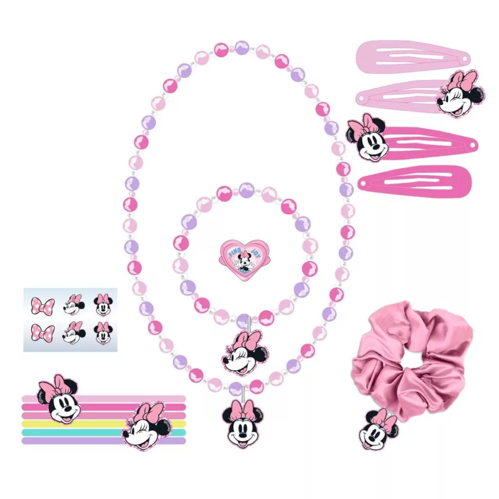 Maleta com jóias e acessórios de cabelo Minnie Pink