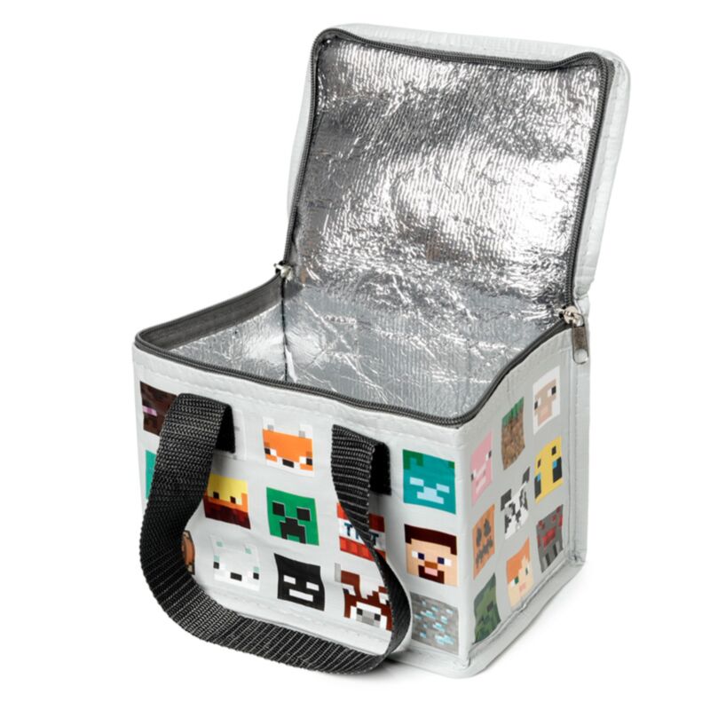 Lancheira feita de plástico reciclado RPET- Minecraft Faces