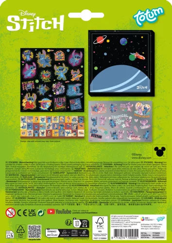 Conjunto Autocolantes e cenário Stitch
