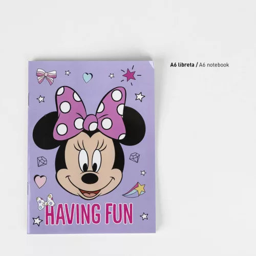 Conjunto Escolar Minnie com estojo transparente