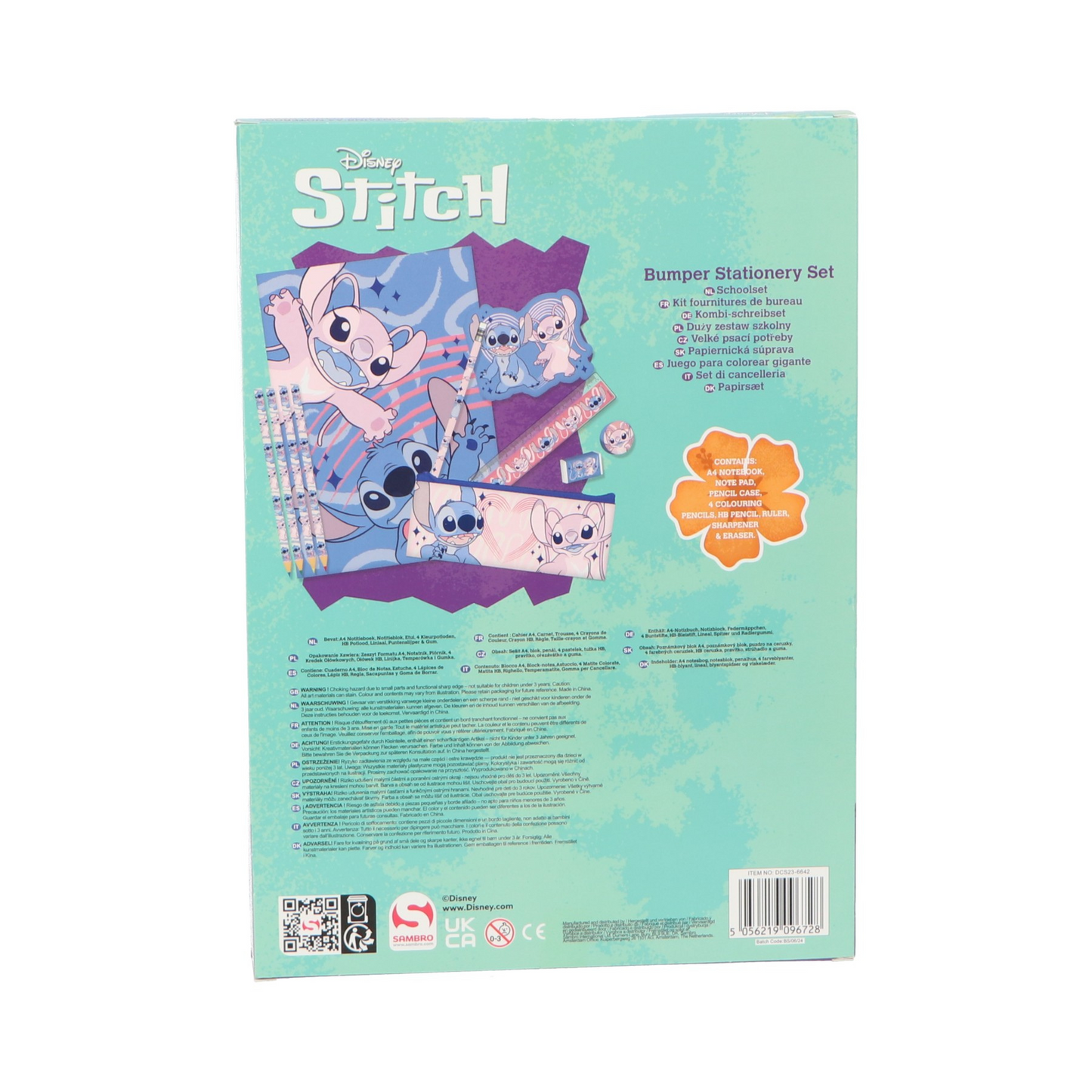 Conjunto de escrita Stitch – Multicolorido - BONECADA