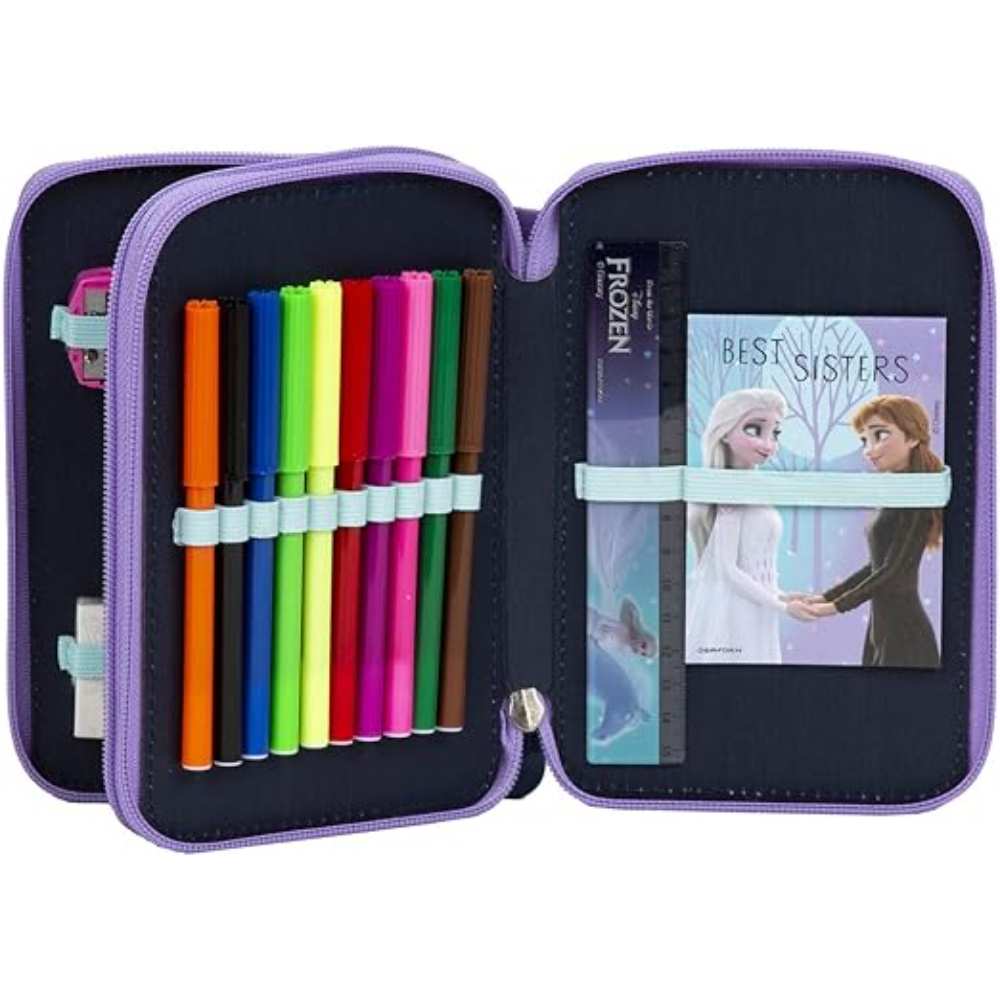 Conjunto Escolar Frozen Idyllic com estojo duplo