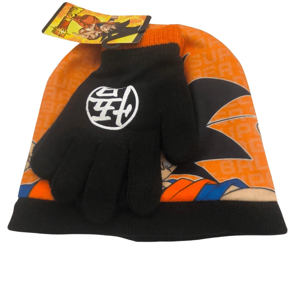 Conjunto Gorro e Luvas Dragon Ball - BONECADA