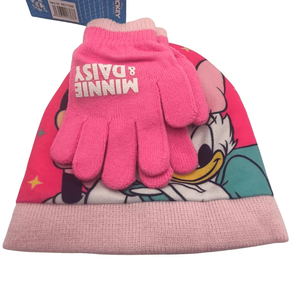 Conjunto Gorro e Luvas Minnie e Margarida - BONECADA