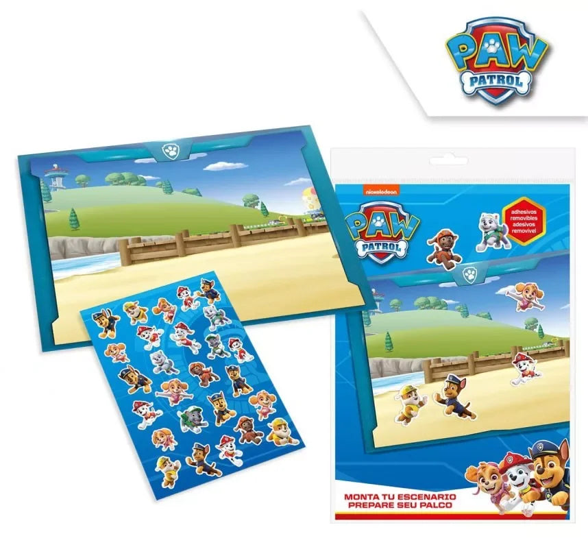 Set de pegatinas y fondos de la Patrulla Canina