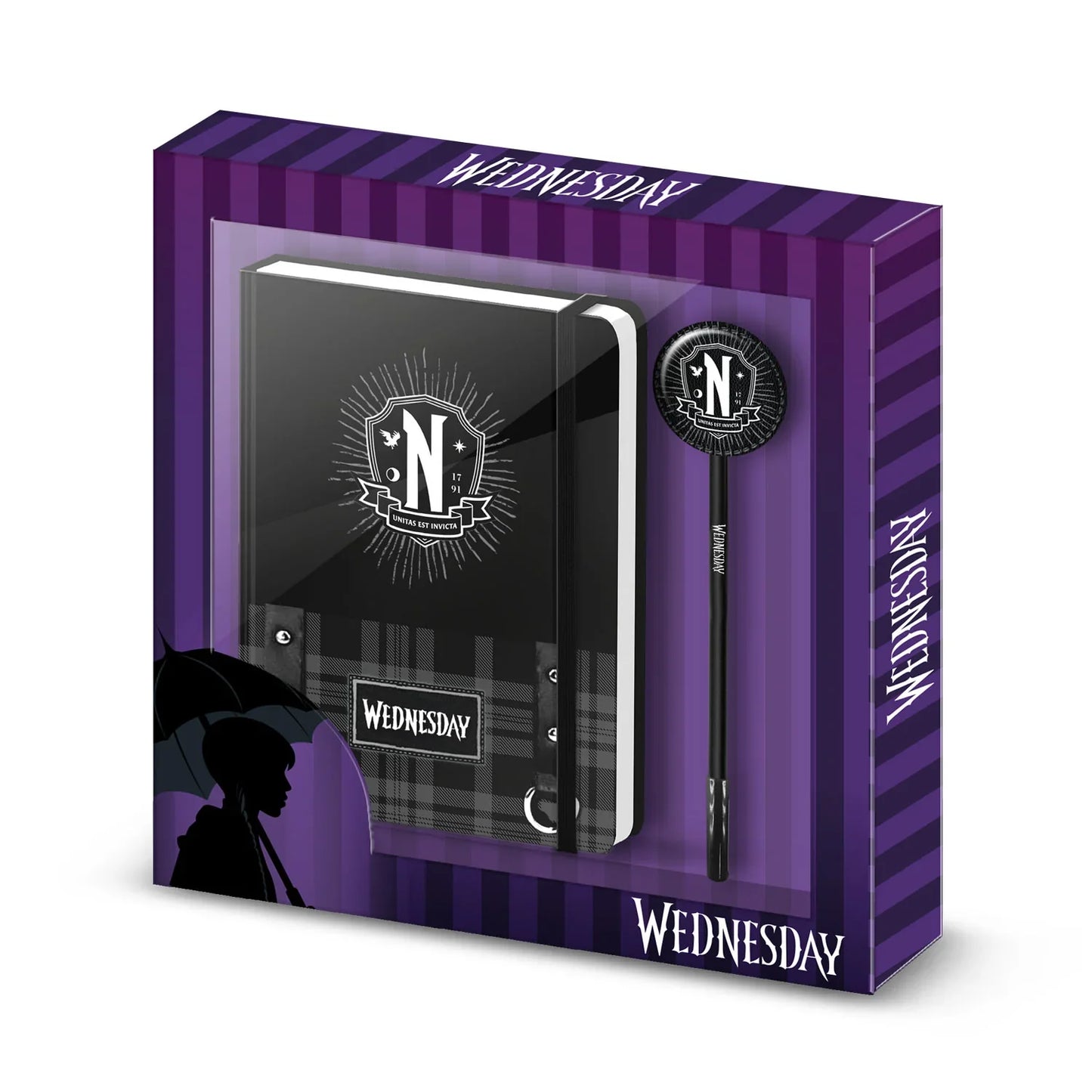 Diário + Caneta Wednesday - BONECADA