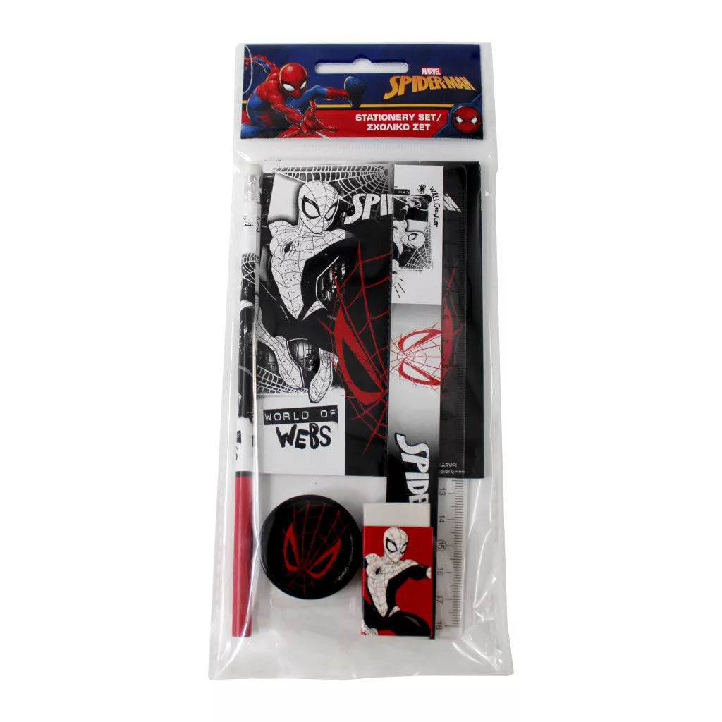 Conjunto escolar Spiderman World of Webs (5 peças)