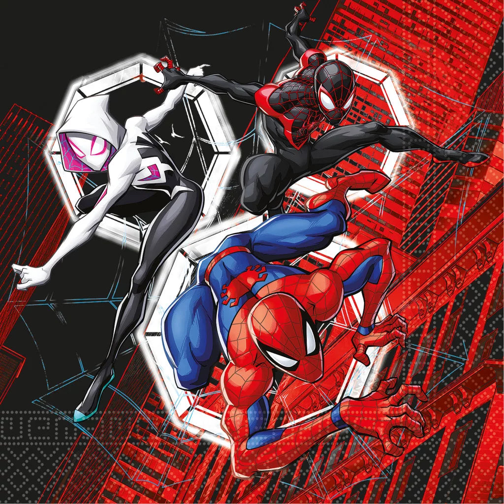 Guardanapos de papel Spiderman World of Webs (20 unidades)