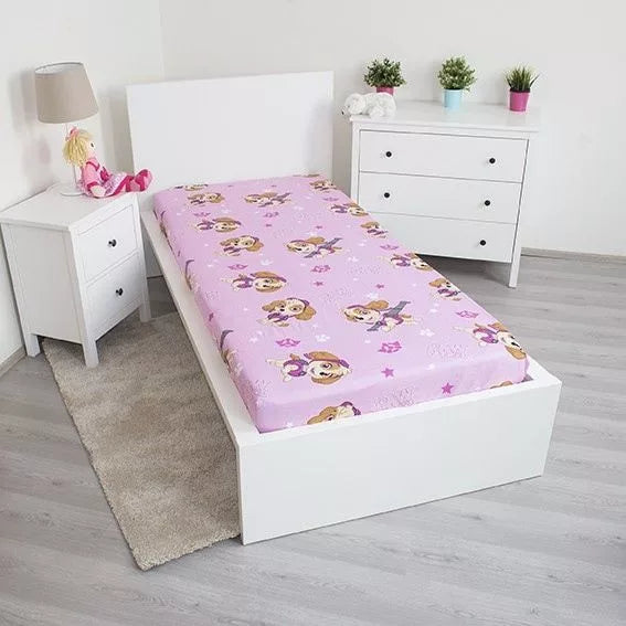Lençol ajustável com elástico Patrulha Pata Pup Power (90 x 200 cm)