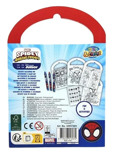 Mini Set de Colorir Homem Aranha 14x13 cm - BONECADA