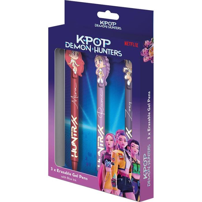 Pack 3 Canetas Apagáveis - K-Pop Demon Hunter