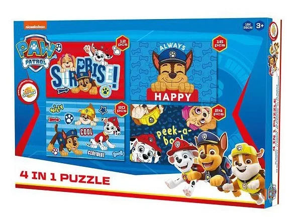 Puzzle 4 em 1 Patrulha Pata Surprise - BONECADA