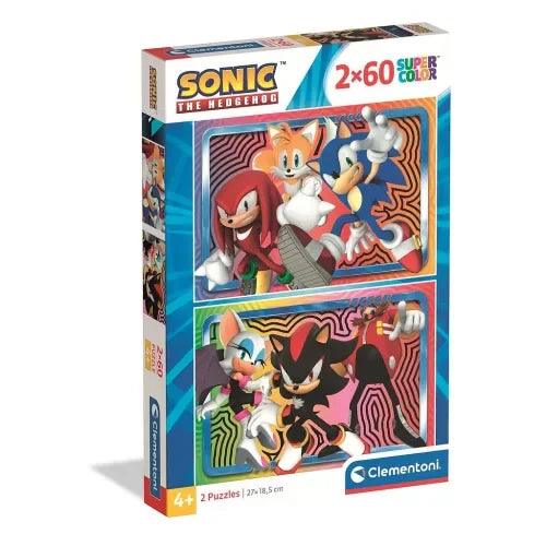 Puzzle 2x60 peças Sonic - BONECADA