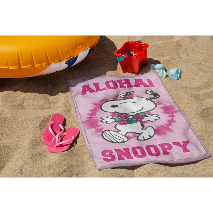 Toalha praia microfibra Snoopy Aloha
