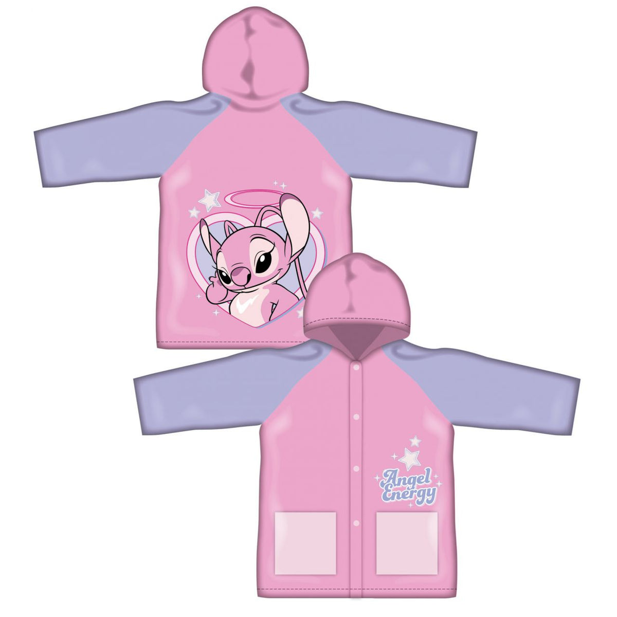 Capa de chuva Stitch Angel Energy (4-8 anos)