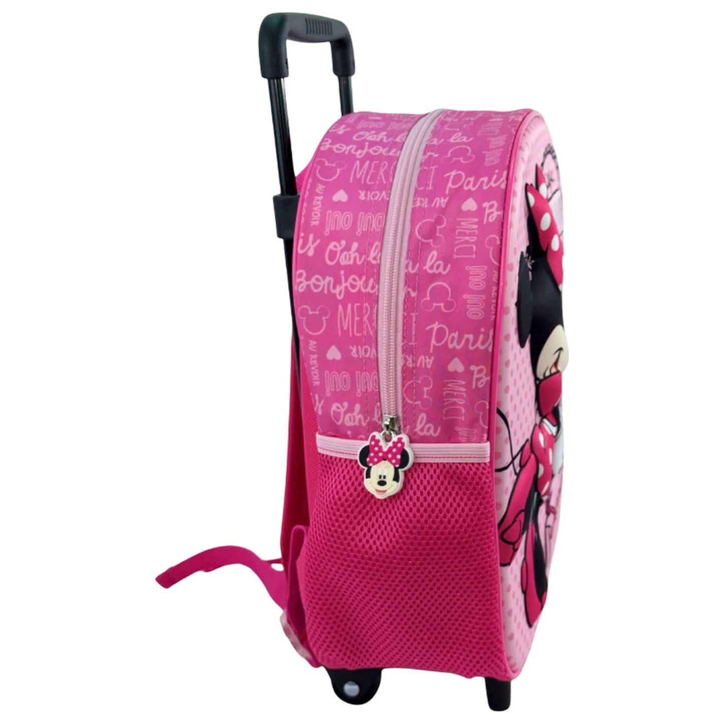 Mochila Trolley creche ou pré-escolar Disney Minnie Paris 3D 32cm