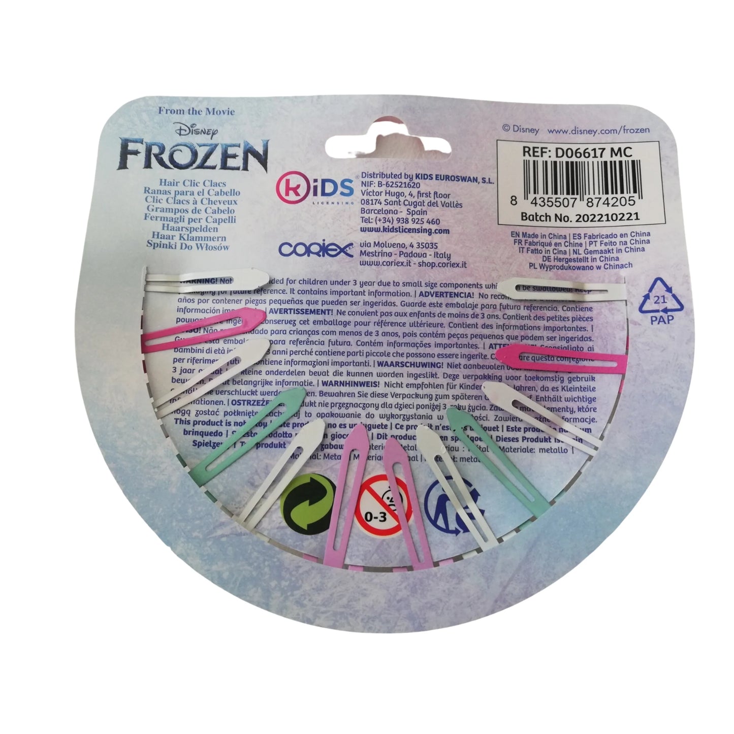 Conjunto de Ganchos Frozen – 12 unidades - BONECADA