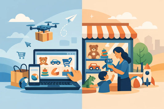 Comprar brinquedos online ou loja física?