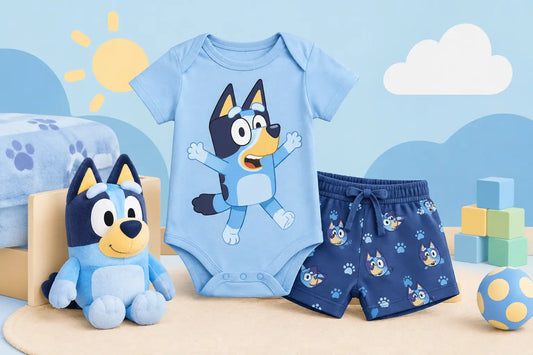 Roupa Bluey bebé para dias de brincadeira
