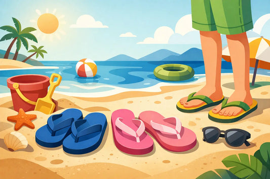 Como escolher chinelos para criança no verão