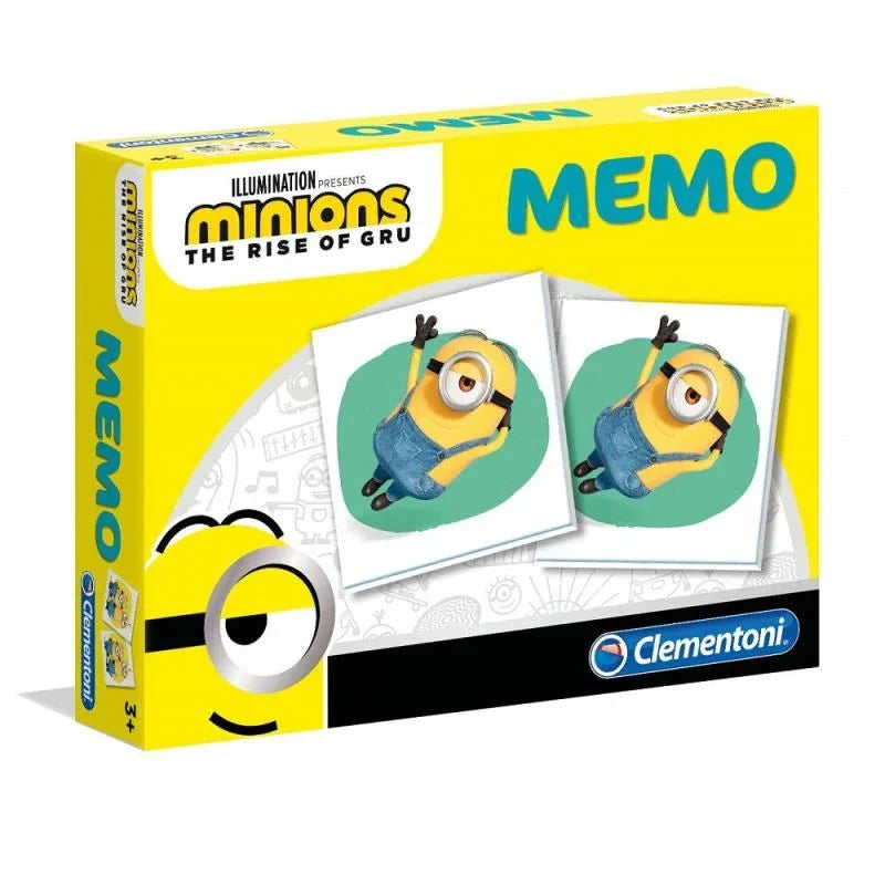 Jogo da memória infantil Minions O Despertar de Gru, caixa amarela, indicado para crianças