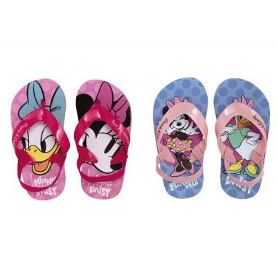 Chinelos de praia Minnie e Margarida com tira elástica