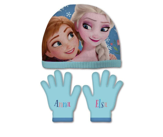 Conjunto Gorro e Luvas Frozen