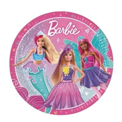 Pratos de papel Barbie Fantasy