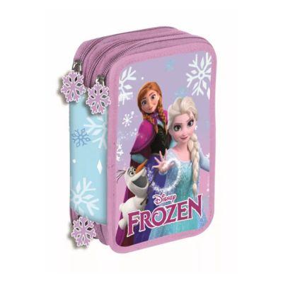 Conjunto Escolar Frozen magic winter com estojo triplo