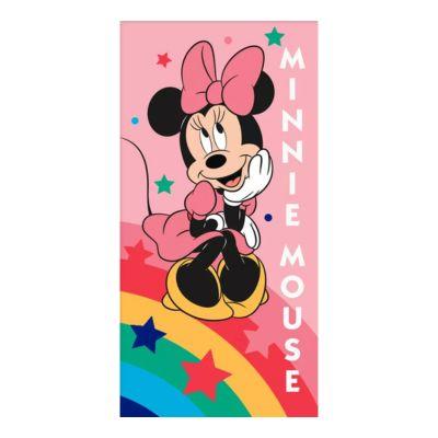 Toalha praia algodão Minnie Rainbow Star