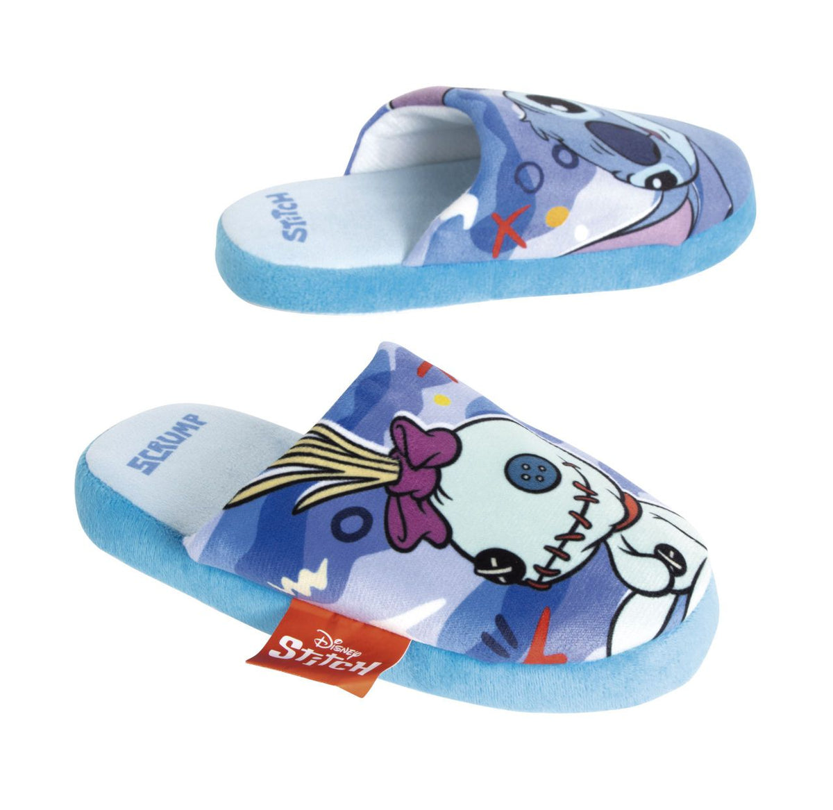 Chinelos de Casa Stitch Scrump Best Buds (sola têxtil)