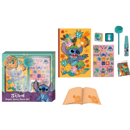 Bloco de Notas com Acessórios Stitch amarelo