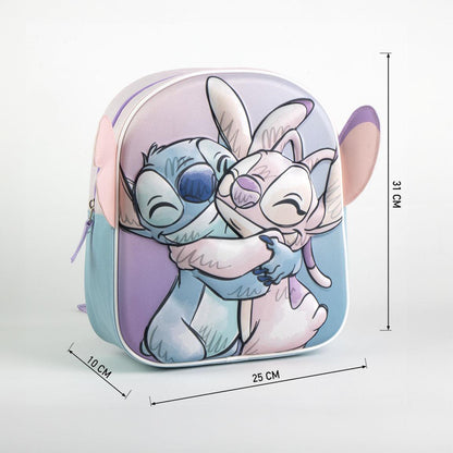 Mochila preescolar 3D Stitch Angel, 31 cm
