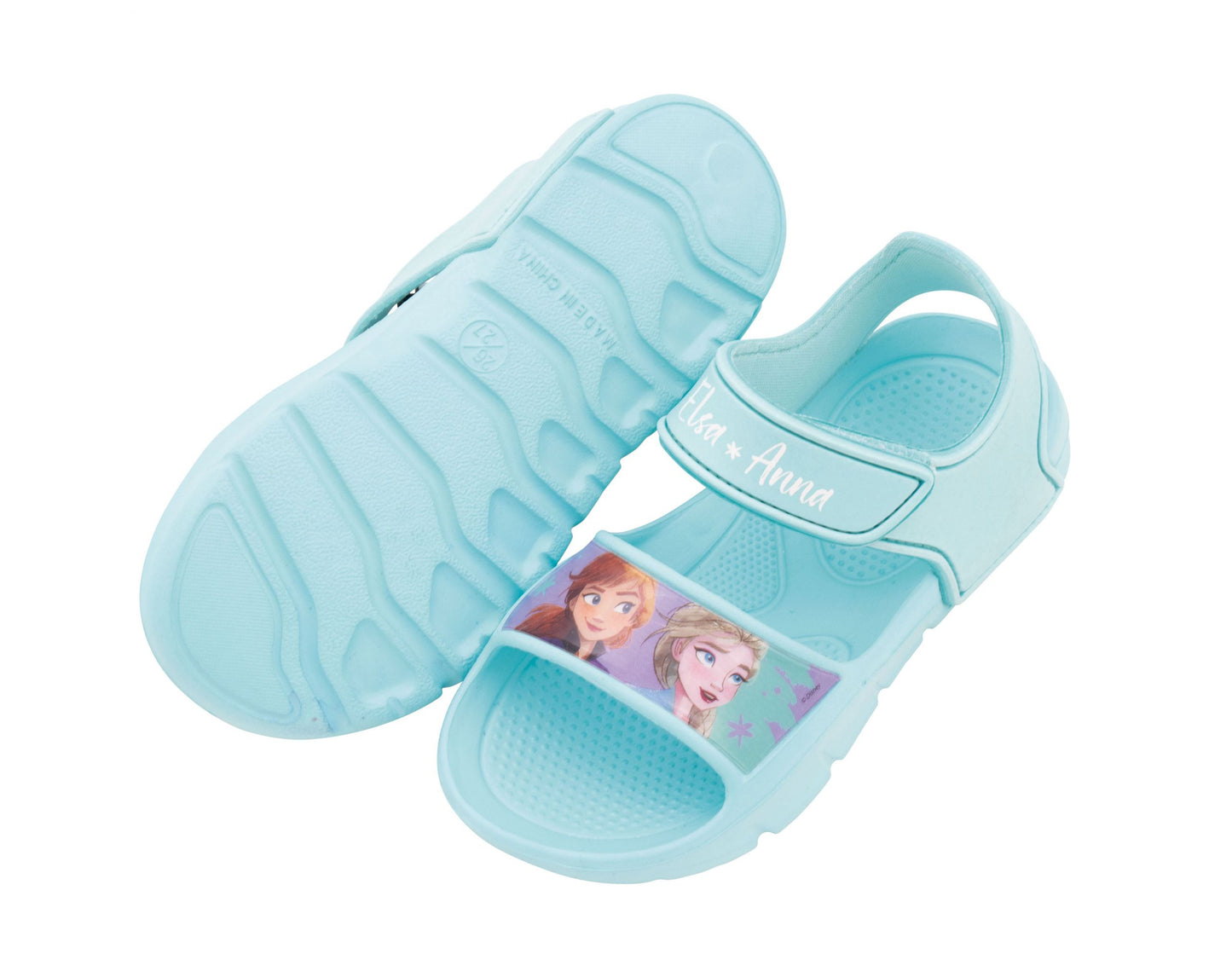 Sandálias Frozen Anna e Elsa com velcro