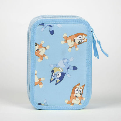 Set escolar Bluey con estuche triple.