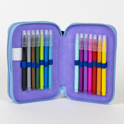 Conjunto Escolar Stitch com estojo duplo