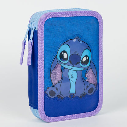 Conjunto Escolar Stitch com estojo duplo