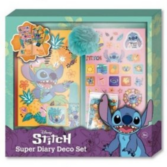 Bloco de Notas com Acessórios Stitch amarelo