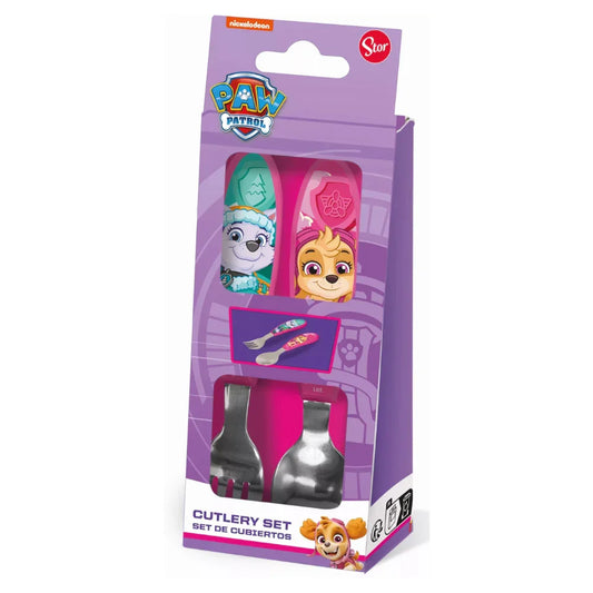 2 talheres ergonómicos Patrulha Pata Girl Superpowers - BONECADA