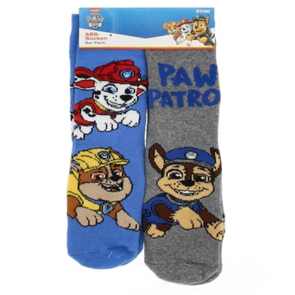 2 pares de meias antiderrapantes Patrulha Pata azul