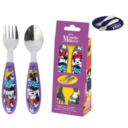 2 talheres ergonómicos Minnie Sunshine - BONECADA