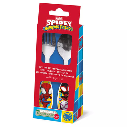 2 talheres ergonómicos Spidey Friends